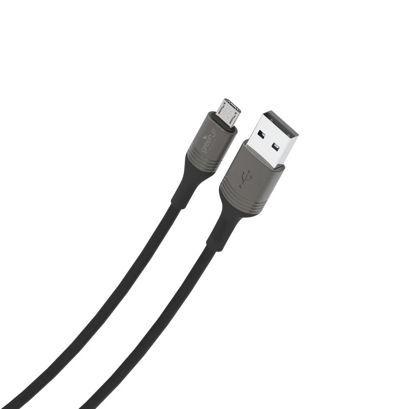 Câble green-e éco-conçu USB-A vers Micro-USB, 1,20m, Noir
