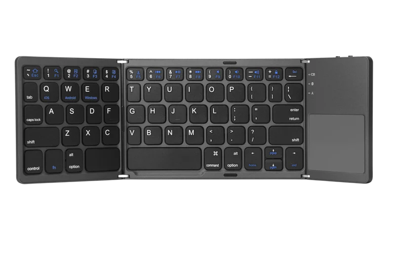 Foldable Travel Keyboard with Touchpad
