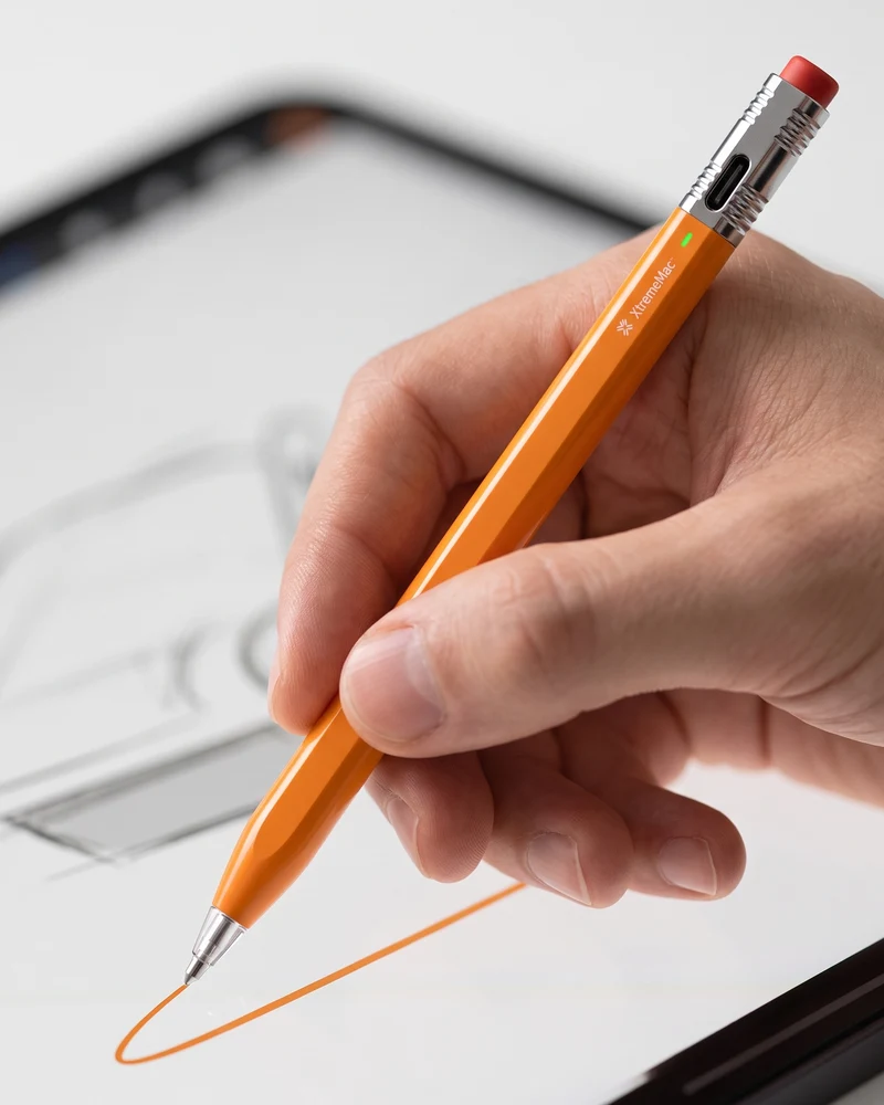 XtremeMac X-Stylus Pen One for iPad - Pencil Design, Palm Rejection, No Pairing
