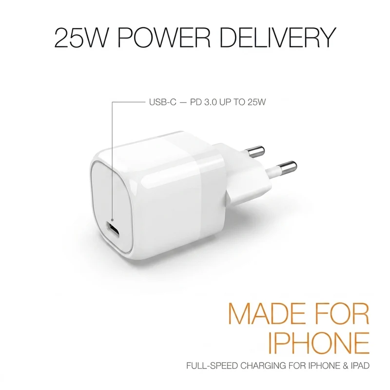 25W Type-C Power Delivery Wall Charger