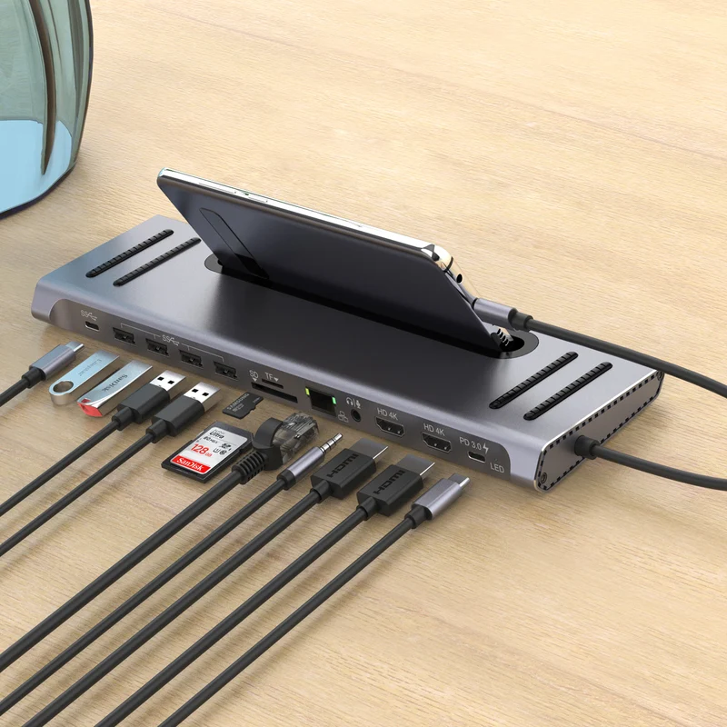 12 in 1 - Type-C Docking Hub Station
