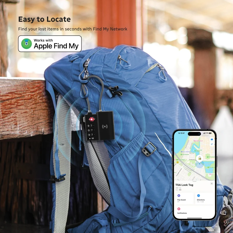 X-Lock Pro: Apple Find My Smart Lock | TSA-Approved & USB-C