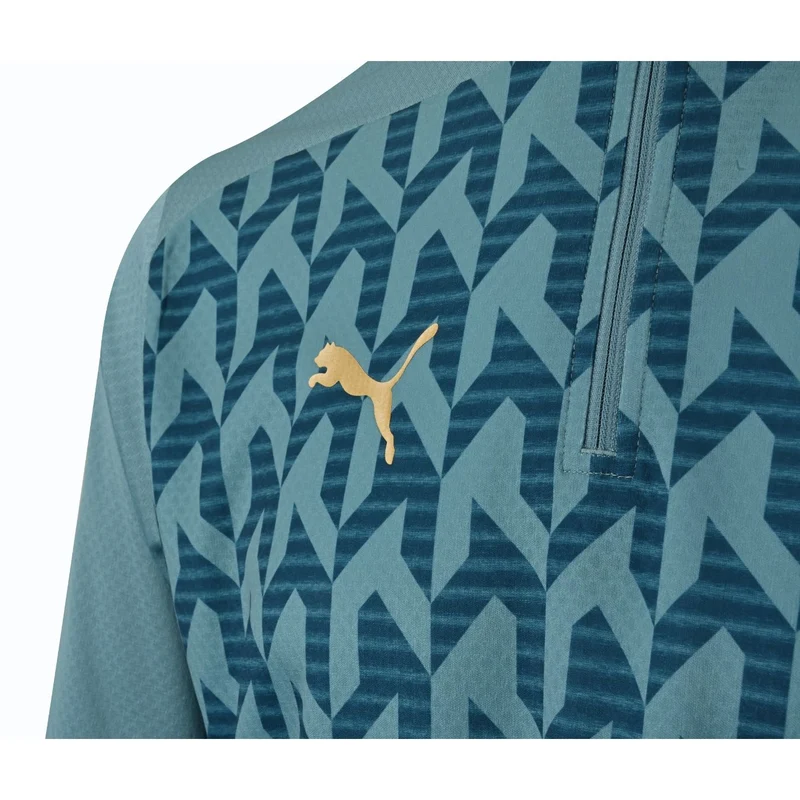 Sweat 1/4 Zip Pre-Match OM Bleu Turquoise