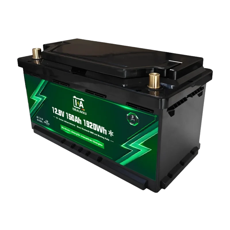 Batterie LiFePO4 12.8V 150Ah (1920Wh) IDEALAKKU IA-12-150H – Chauffage intégré & Bluetooth