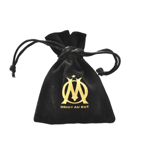 Collier Médaille + Chaîne Logo OM En Acier Doré À L'or Fin
