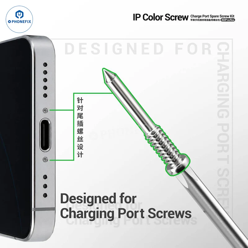 Kit de vis de port de charge couleur 2UUL SC13 pour iPhone X/17 Pro Max
