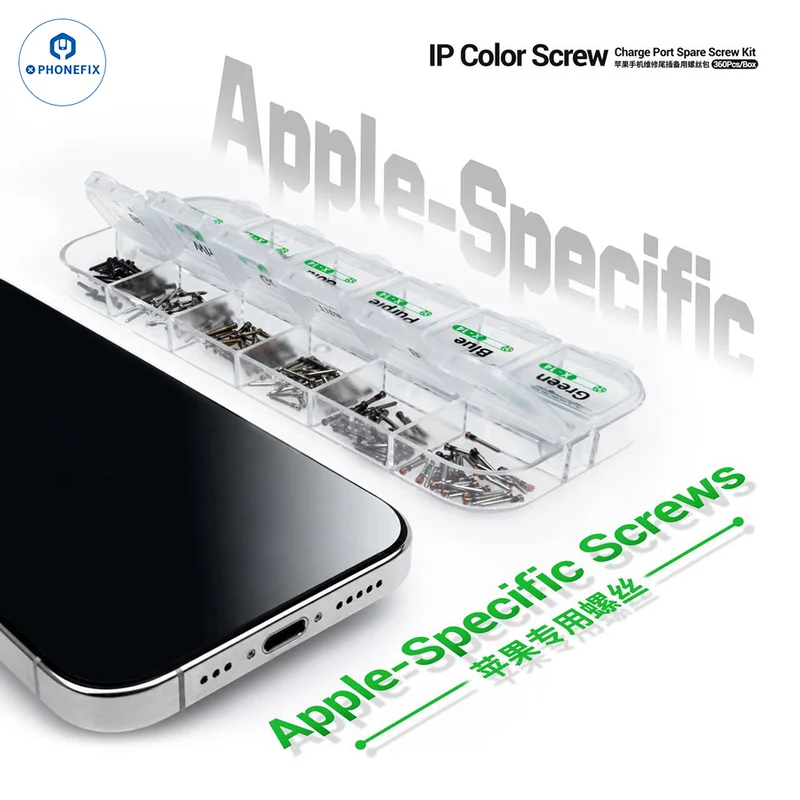 Kit de vis de port de charge couleur 2UUL SC13 pour iPhone X/17 Pro Max