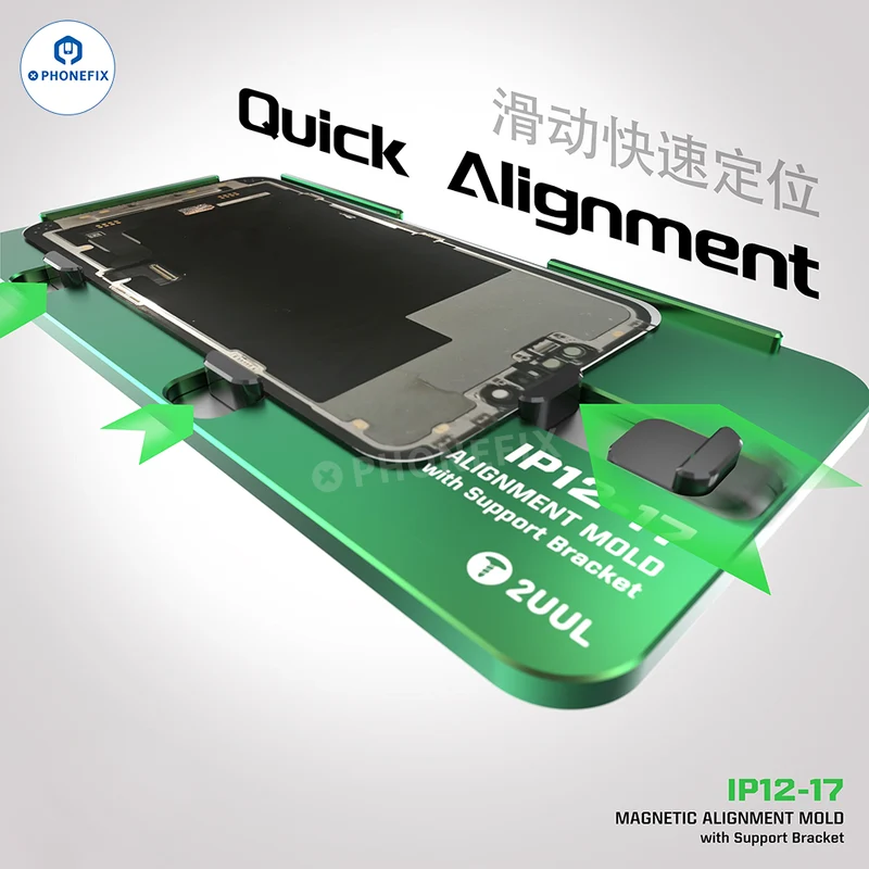 Moule d'alignement magnétique d'écran 2UUL SH01 pour iPhone 12-17 pouces avec support