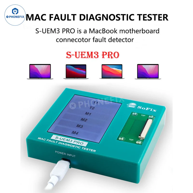 Testeur de diagnostic des défauts d'interface de carte mère MacBook S-UEM3 PRO