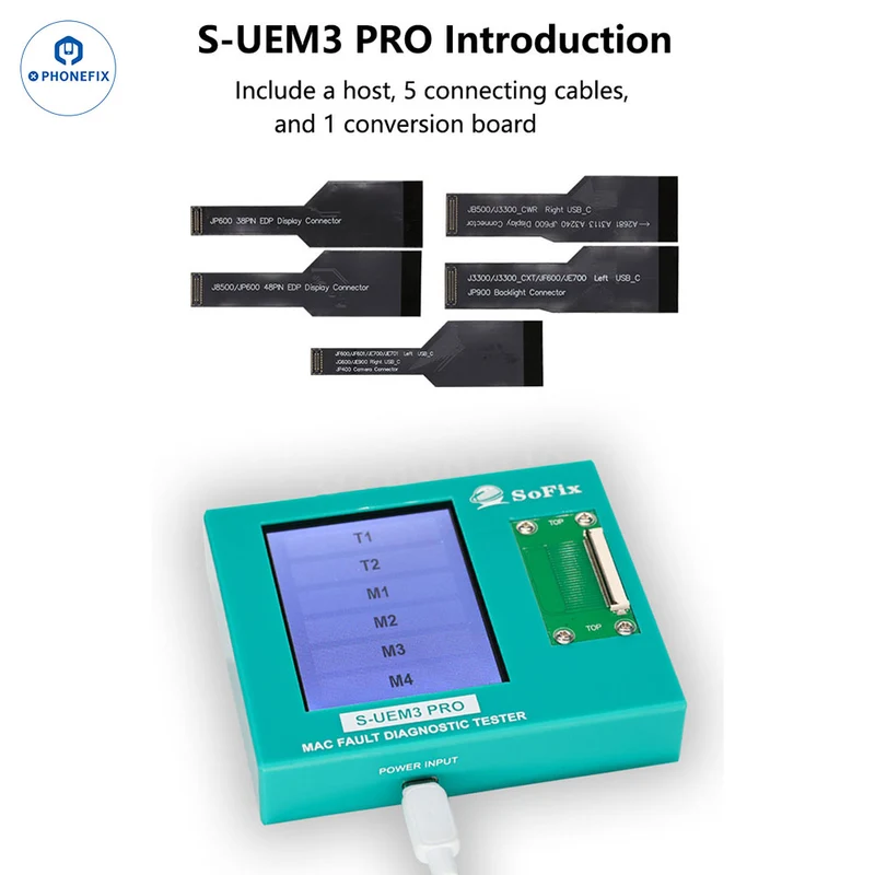 Testeur de diagnostic des défauts d'interface de carte mère MacBook S-UEM3 PRO