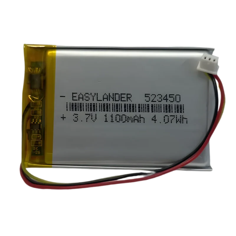 Batterie 523450 LiPo 3.7V 1100mAh avec connecteur 3 Pins