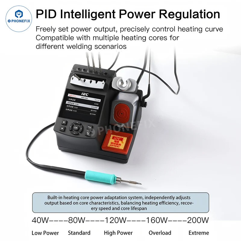 Station de soudage industrielle i2C 5SCN 200 W avec pointes C245, C210 et C115