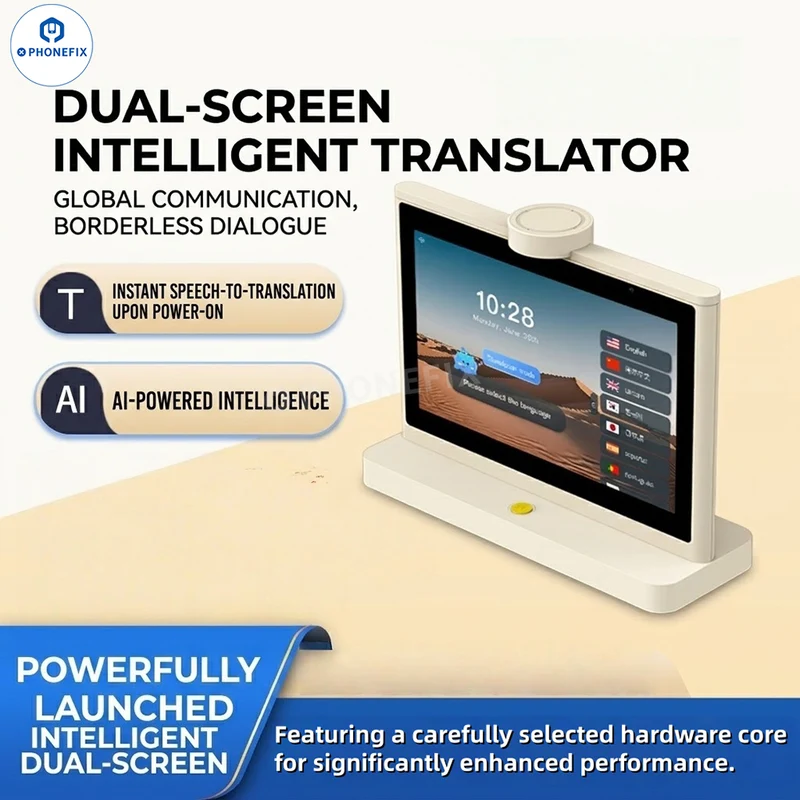 Traducteur intelligent à double écran, traduction multilingue en temps réel