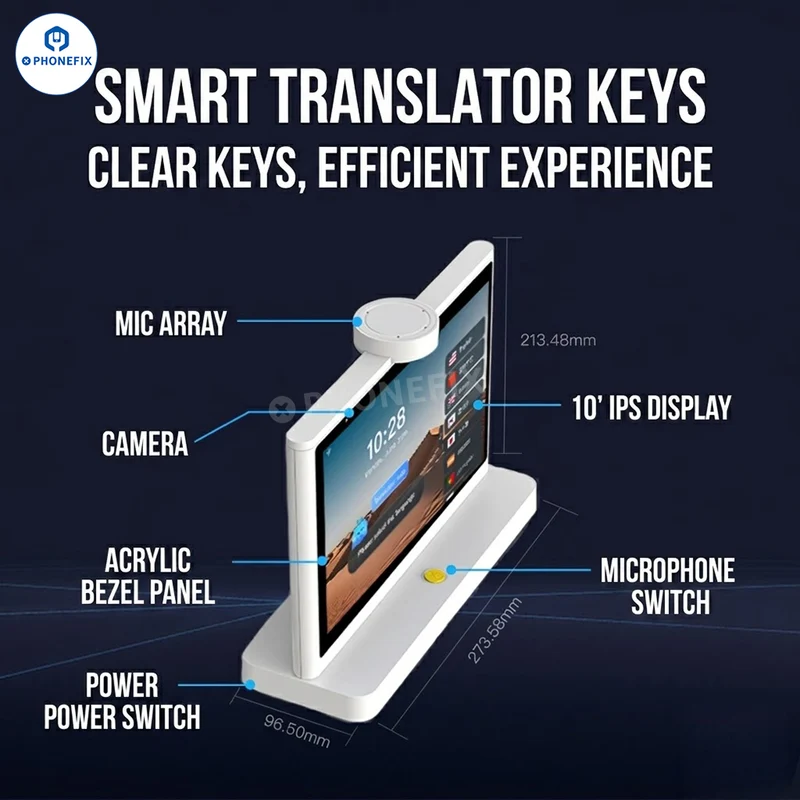 Traducteur intelligent à double écran, traduction multilingue en temps réel