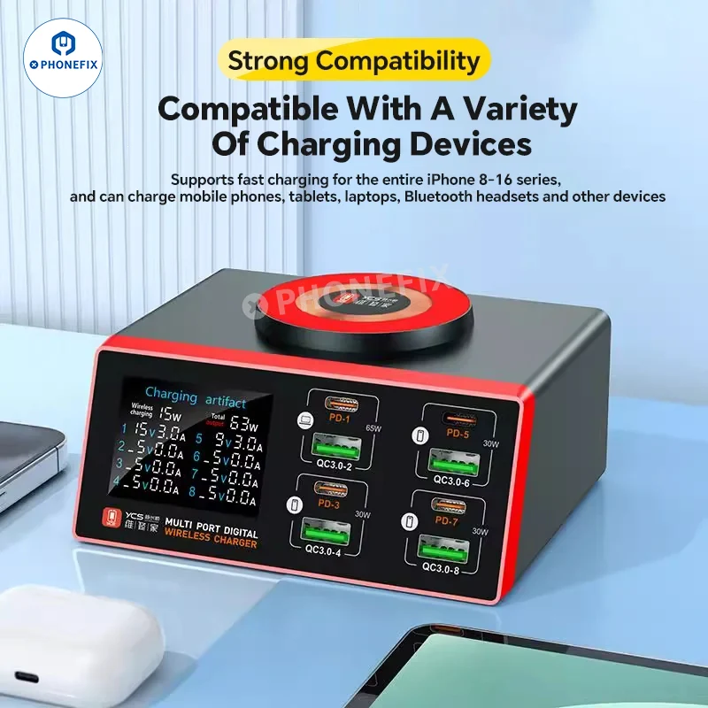 Station de charge rapide USB numérique multiport YCS MY PD QC