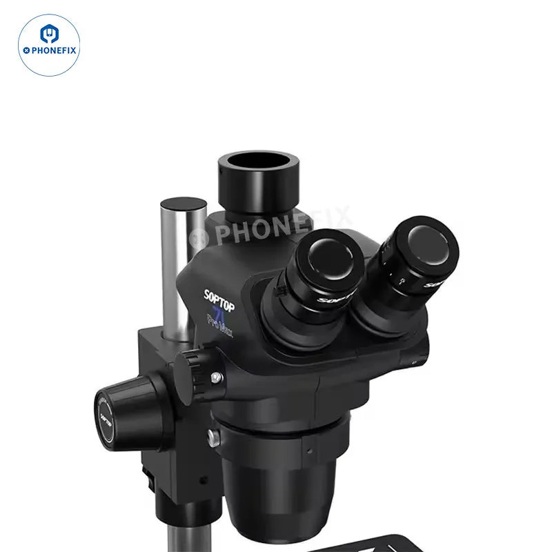 Microscope trinoculaire SOPTOP 71 Pro Max 6.7-45X pour la réparation de téléphones