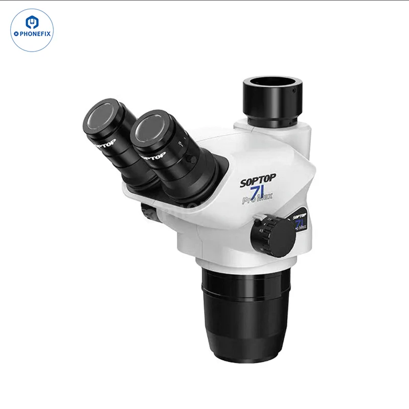 Microscope trinoculaire SOPTOP 71 Pro Max 6.7-45X pour la réparation de téléphones