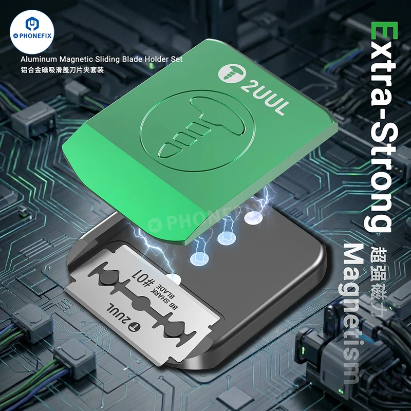 Lame 2UUL BB01 et support magnétique en aluminium BL05 pour la réparation de téléphones