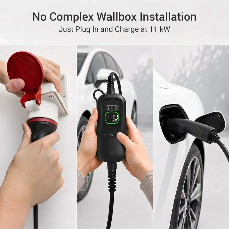 Rheidon PC200 Pro-11K | Portable EV Charger – Universal Plug Compatibility
