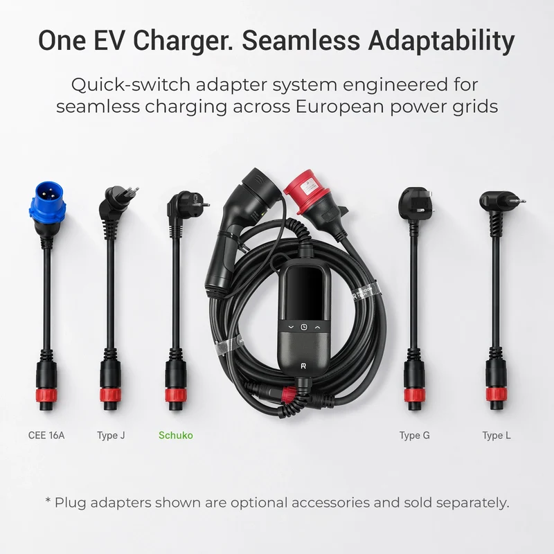Rheidon PC200 Pro-11K | Portable EV Charger – Universal Plug Compatibility