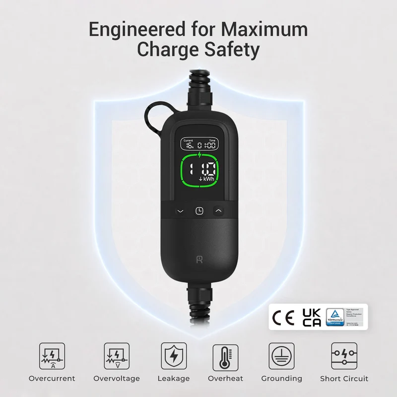 Rheidon PC200 Pro-11K | Portable EV Charger – Universal Plug Compatibility