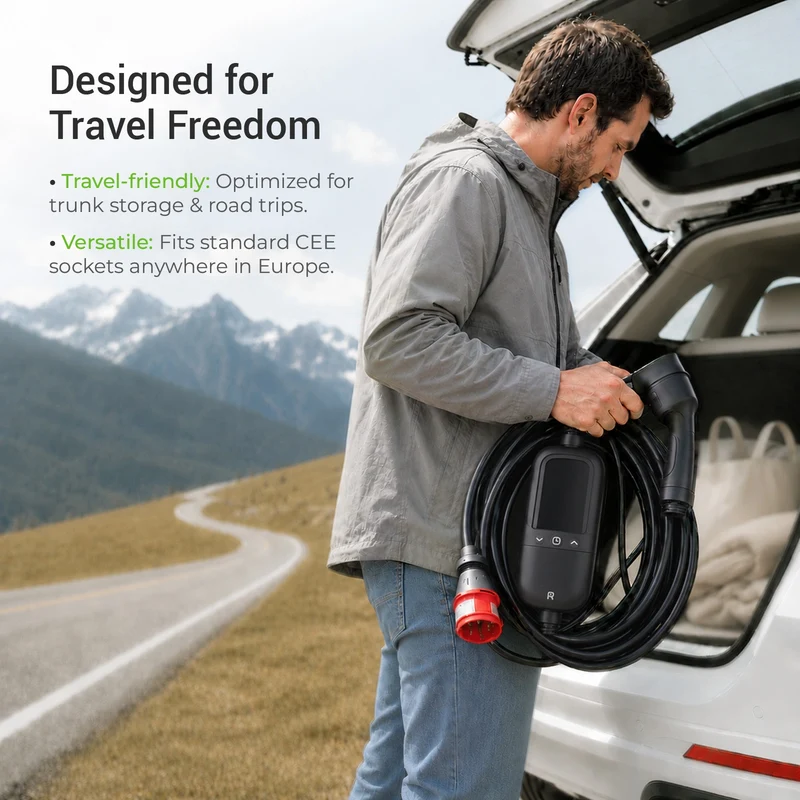 Rheidon PC200 Pro-11K | Portable EV Charger – Universal Plug Compatibility