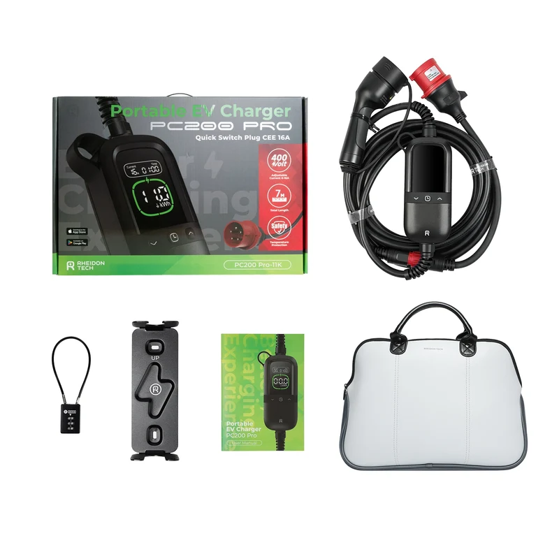Rheidon PC200 Pro-11K | Portable EV Charger – Universal Plug Compatibility