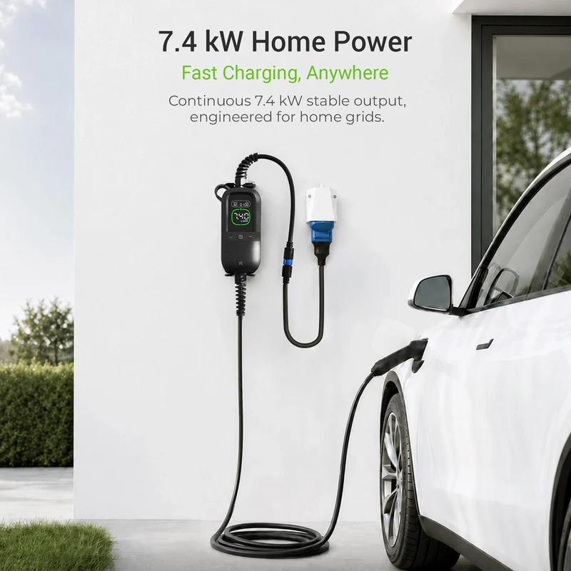 Rheidon PC200 Pro-7K4 | Portable EV Charger – Universal Plug Compatibility