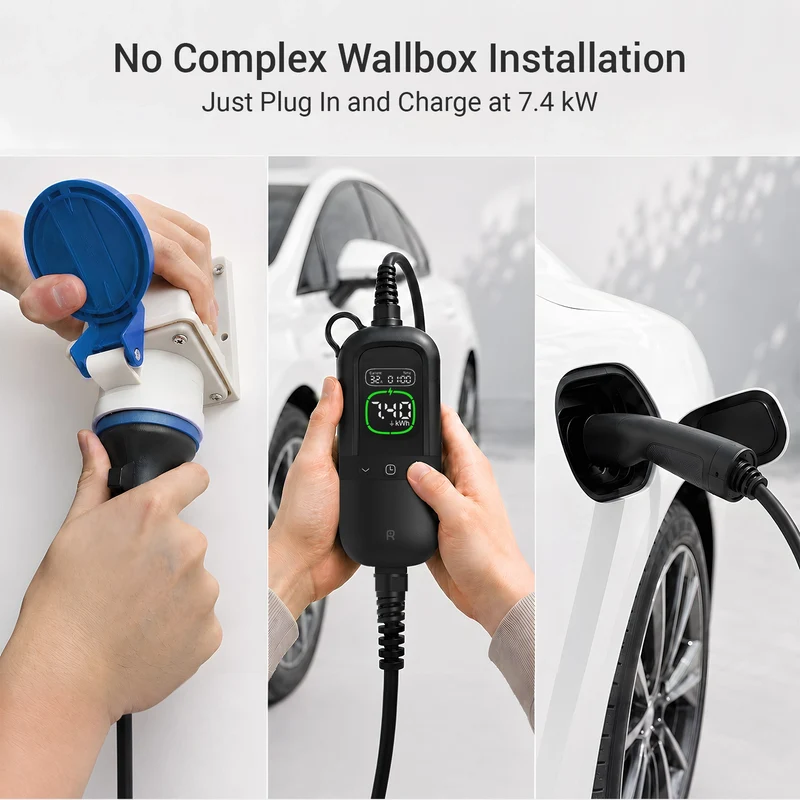 Rheidon PC200 Pro-7K4 | Portable EV Charger – Universal Plug Compatibility