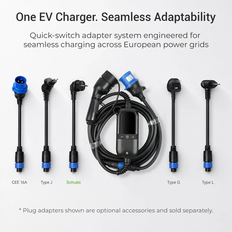 Rheidon PC200 Pro-7K4 | Portable EV Charger – Universal Plug Compatibility
