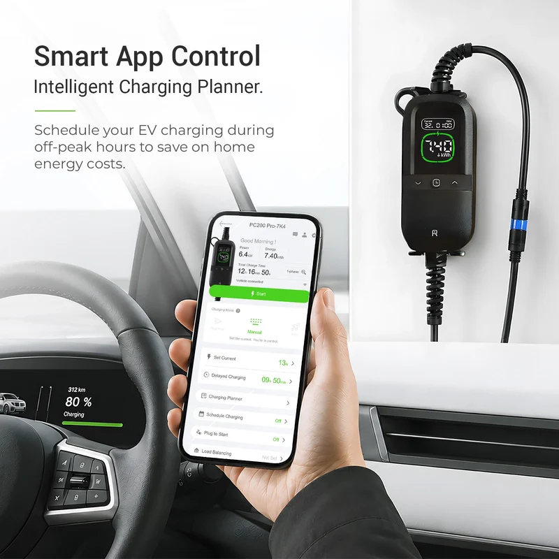 Rheidon PC200 Pro-7K4 | Portable EV Charger – Universal Plug Compatibility