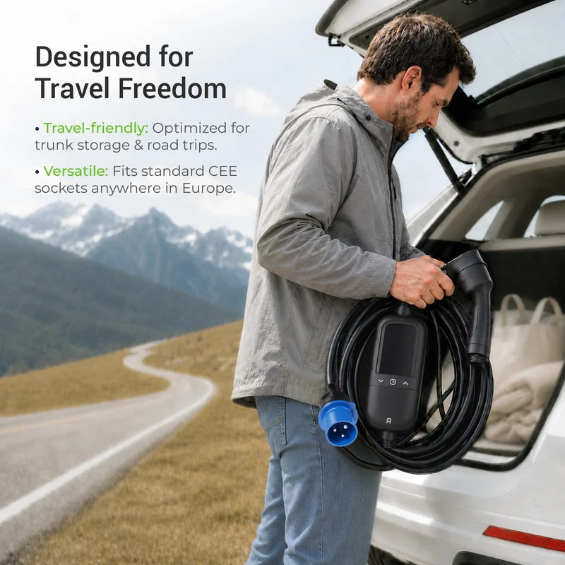 Rheidon PC200 Pro-7K4 | Portable EV Charger – Universal Plug Compatibility