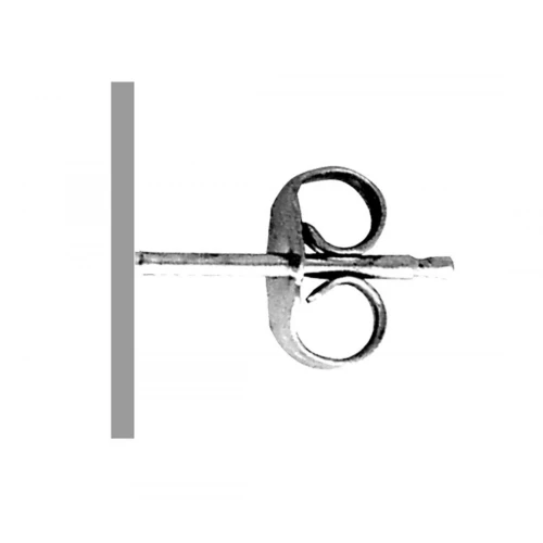 Boucle D'Oreille OM Logo Rond Argent Unité