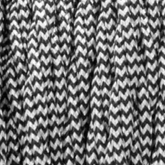 Câble tissu vintage torsadé 2 noyaux noir et blanc - 0,75 mm ~2059