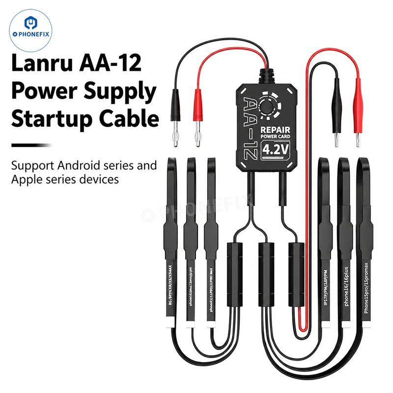 Câble d'alimentation LANRUI AA-12 pour iPhone iOS et téléphones Android