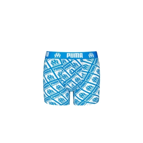 Boxer Puma OM Blanc/Bleu Pour Enfant