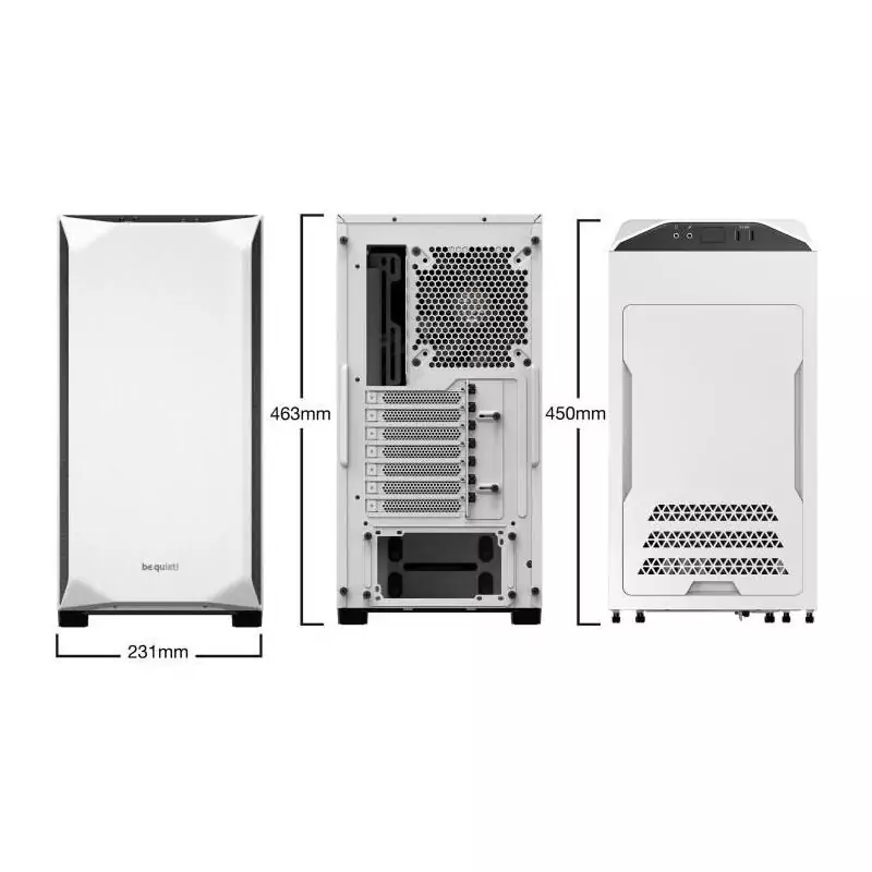BE QUIET PURE BASE 500 - MOYEN TOUR SANS ALIM (BLANC, FENETRE)