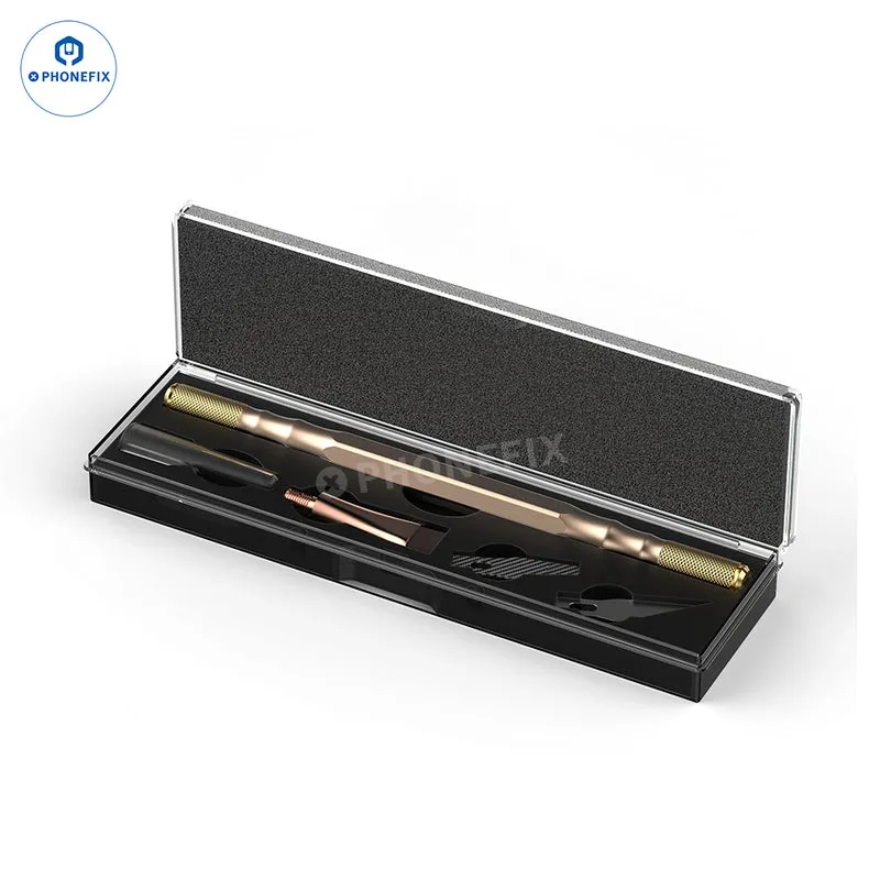 Pince à double tête REFOX RS75 et brosse de nettoyage pour la réparation de téléphones