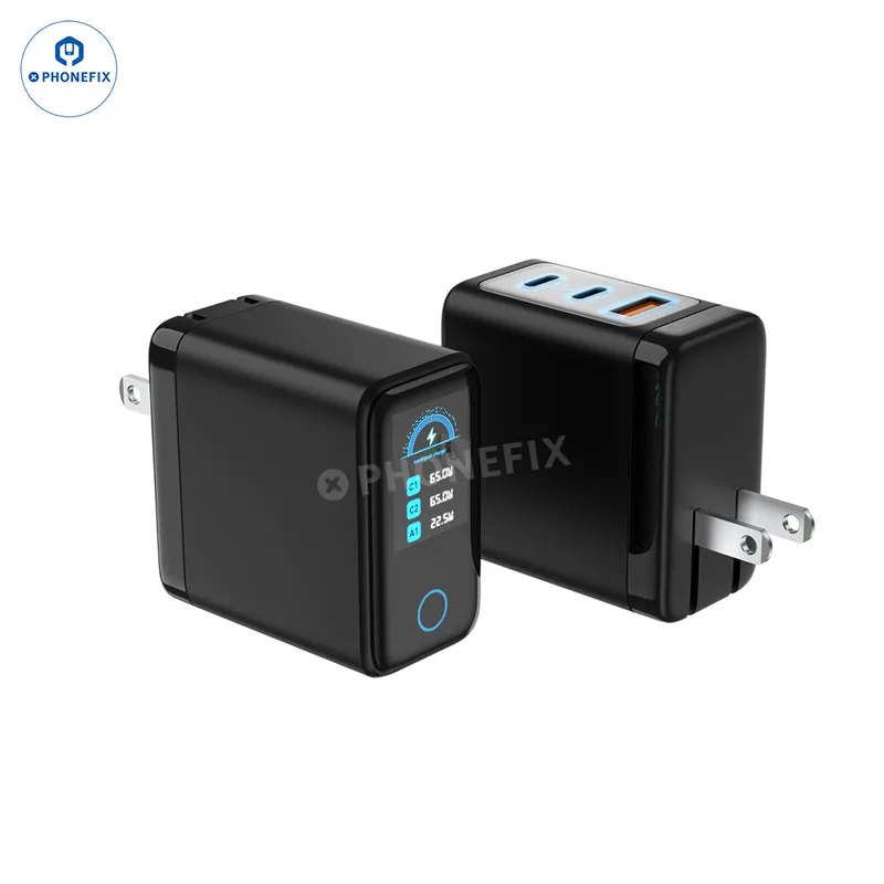 Chargeur rapide USB-C PD avec affichage numérique LCD 65 W