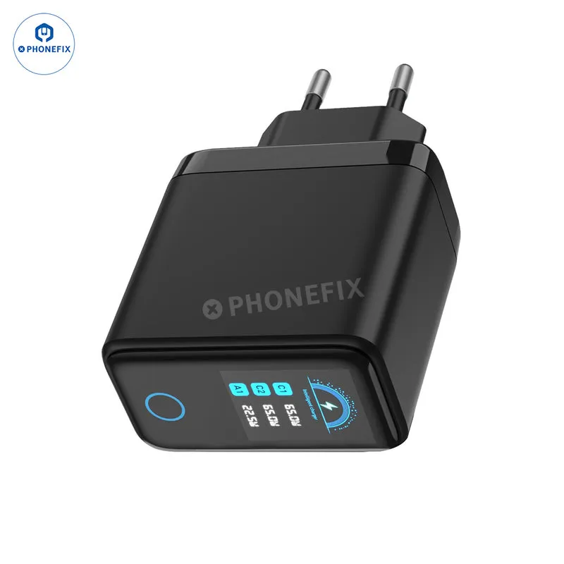 Chargeur rapide USB-C PD avec affichage numérique LCD 65 W
