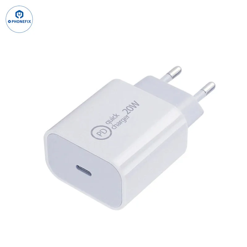 Adaptateur secteur PD 20 W certifié CE pour chargeur Apple iPhone 15, 16 et 17