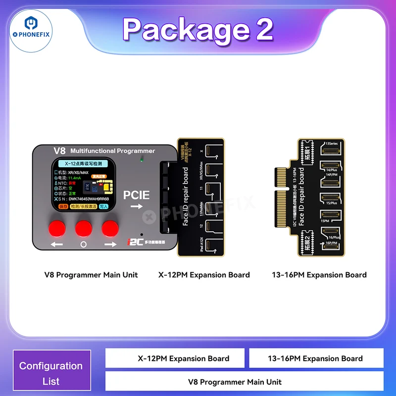 Programmateur de téléphone multifonctionnel i2C V8 pour la réparation de Face ID iPhone