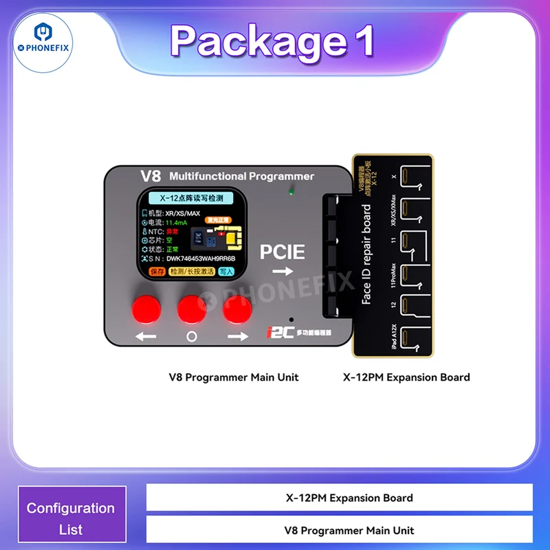 Programmateur de téléphone multifonctionnel i2C V8 pour la réparation de Face ID iPhone