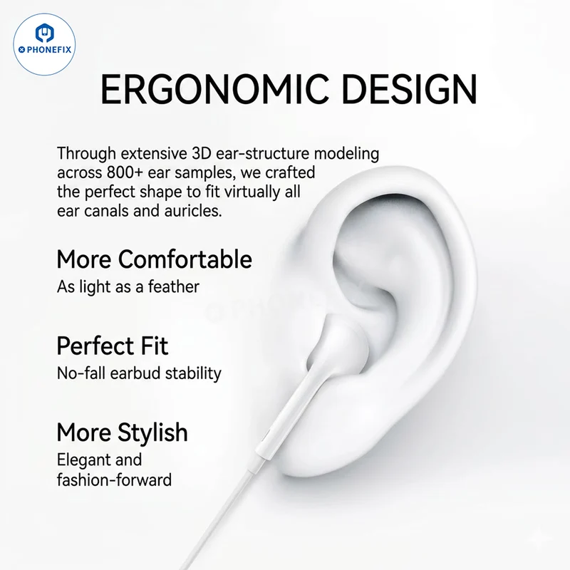 Écouteurs intra-auriculaires filaires EarPods Lightning/USB-C pour Apple et Huawei