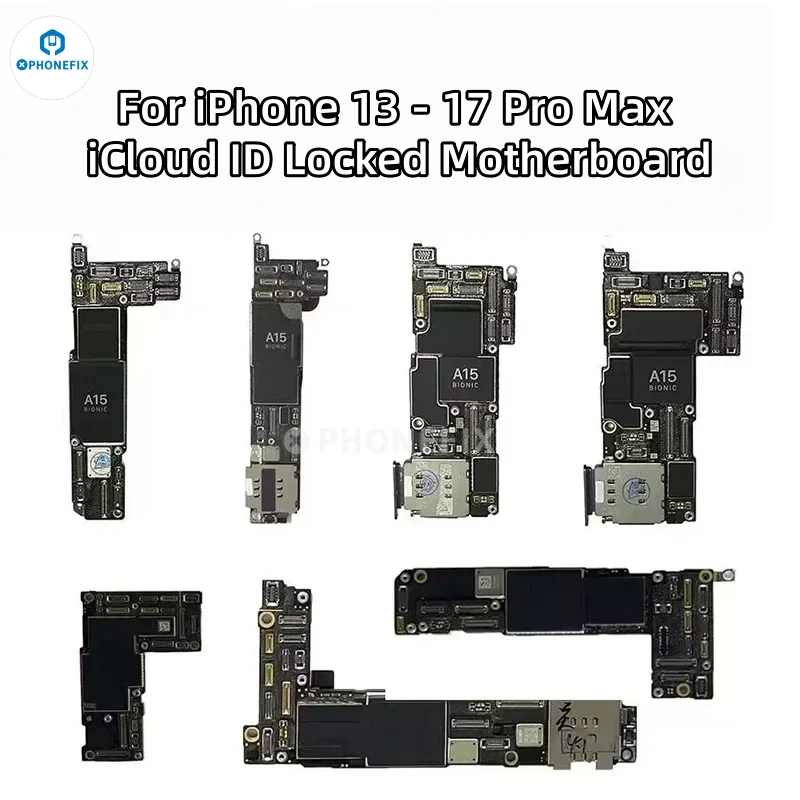 Carte mère avec identifiant iCloud verrouillé pour iPhone 13-17 Pro Max : réparation/échange