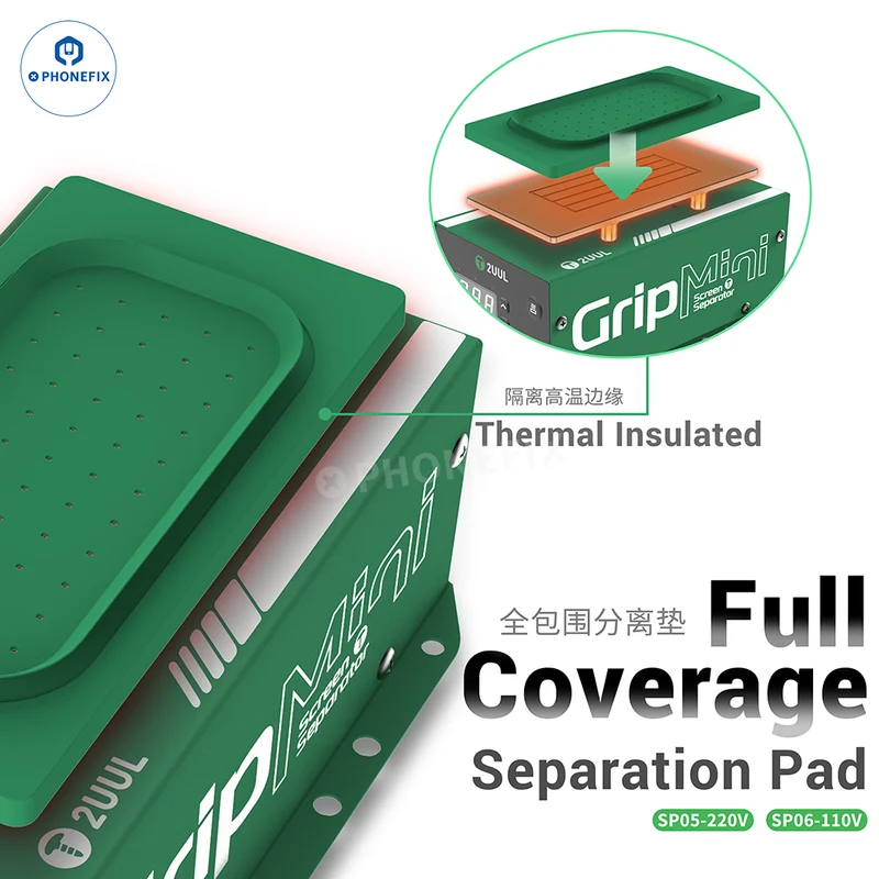 2UUL SP01 Grip X Séparateur chauffant d'écran de téléphone avec ventouse