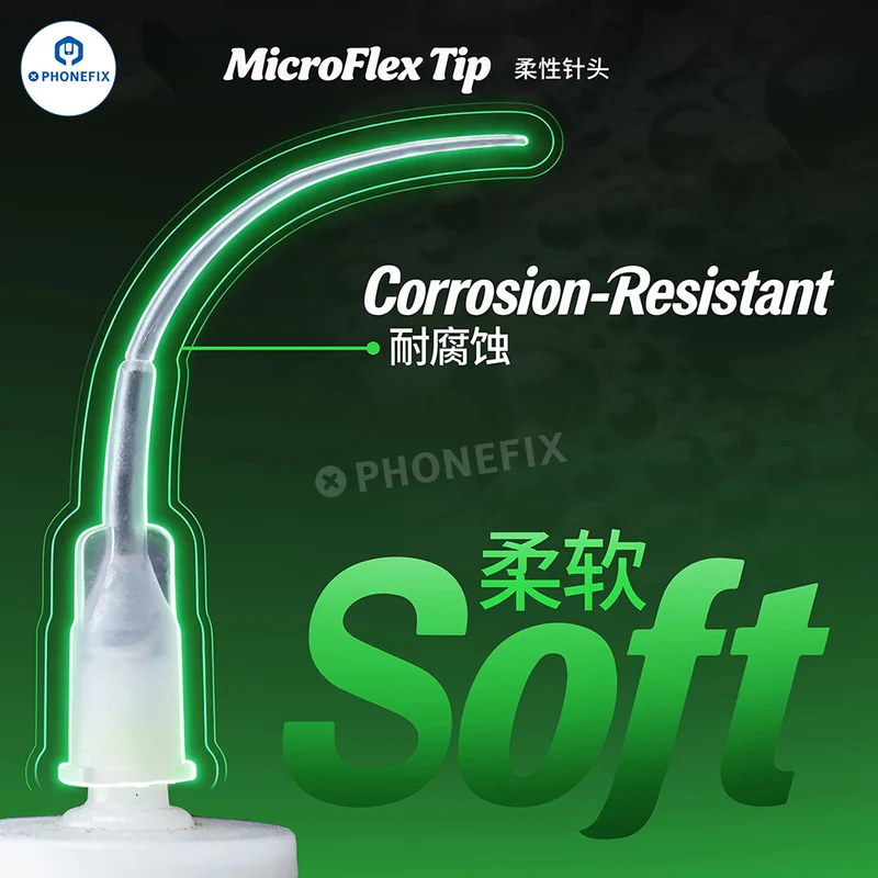 Aiguille flexible 2UUL CS10 MicroFlex Tip pour la distribution de colle liquide