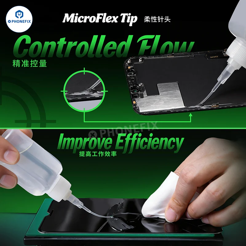 Aiguille flexible 2UUL CS10 MicroFlex Tip pour la distribution de colle liquide
