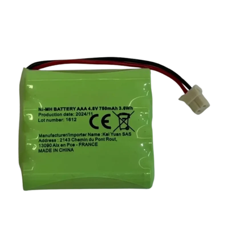 Batterie 4.8 V 750 mAh NiMH pour TENS ECO 2