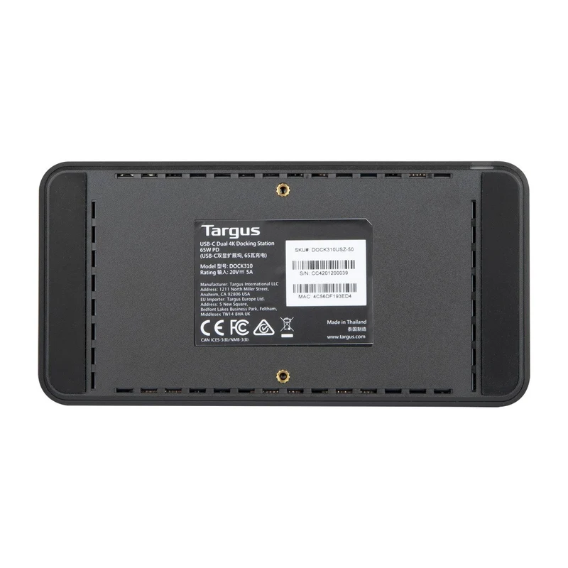 Station d'accueil universelle USB-C DV4K avec alimentation 65 W